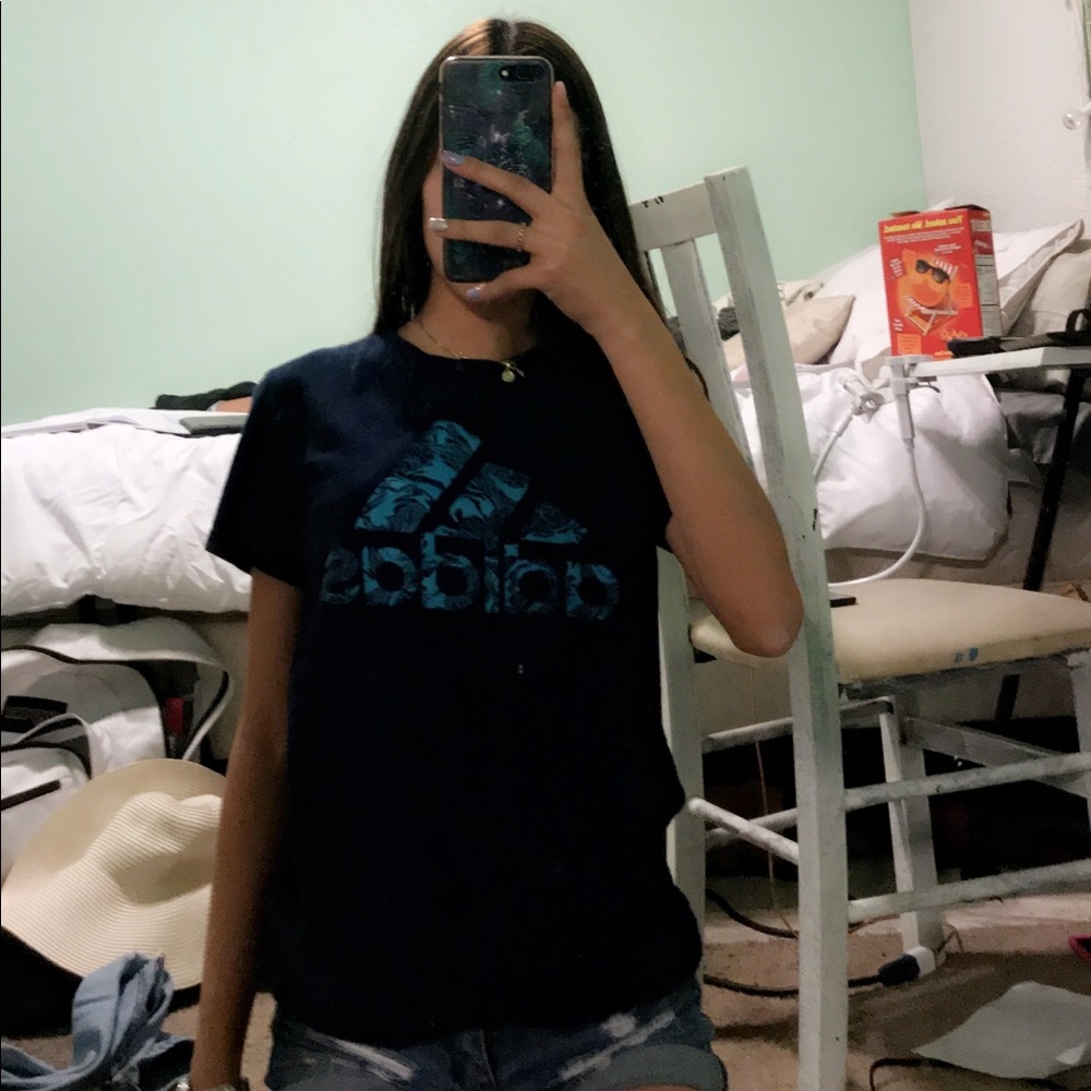 adidas blue tee